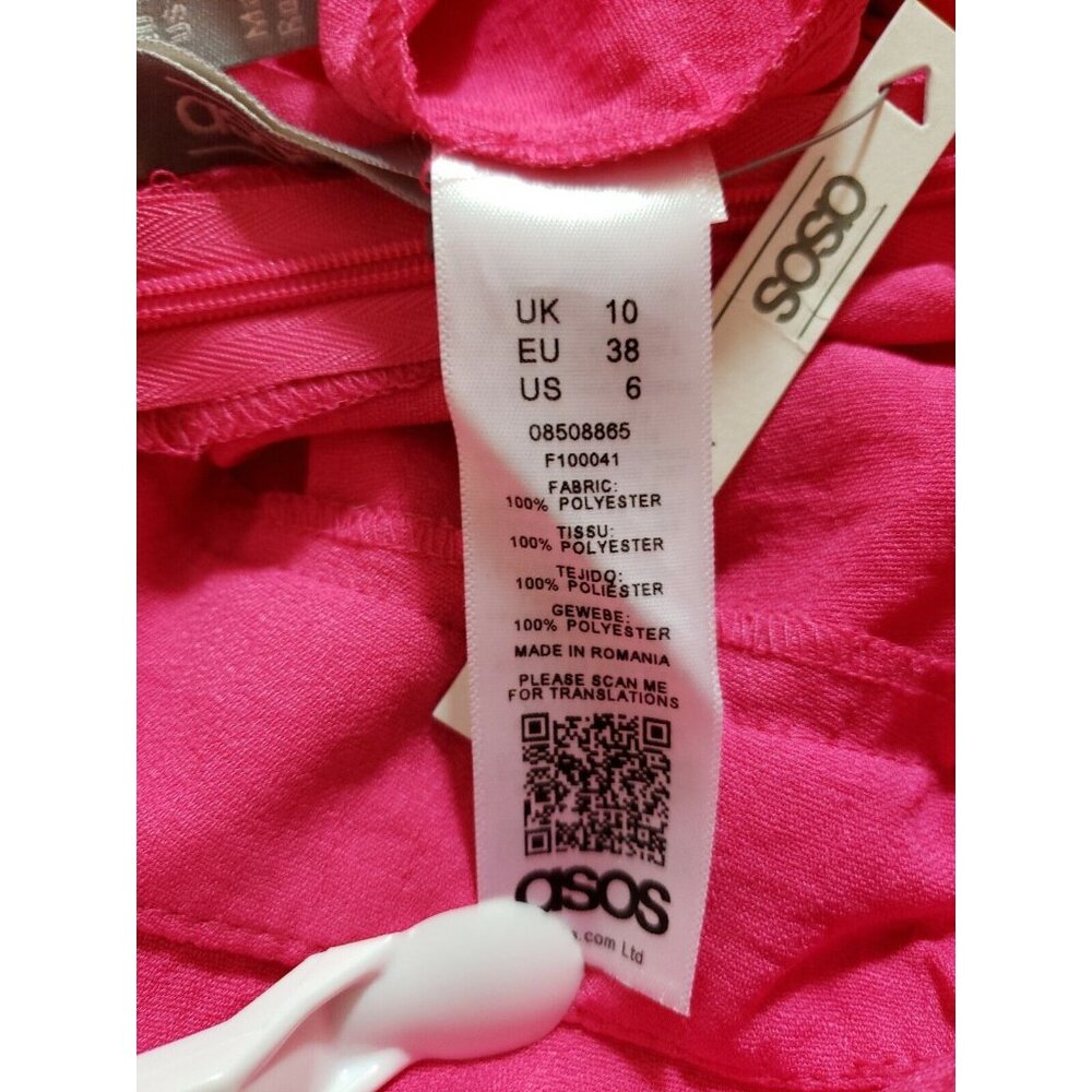 ASOS DESIGN tall double layer cami peg jumpsuit pink size 6T New with tags - Picture 7 of 16